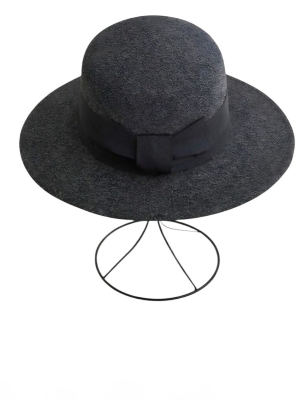 Lite Felt Brand Gray Wool Bolero Style Wide Brim Hat 22" Circumference